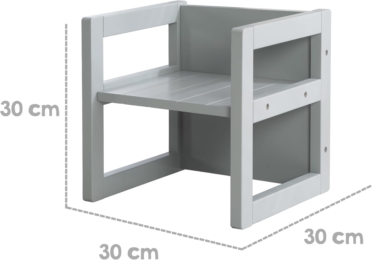 roba - Chaise enfant réversible - 30x30 cm - 3 hauteurs, 60 kg max