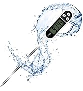 Flintronic Thermomètre de cuisine numérique avec écran LCD Lecture instantanée