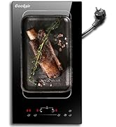 Cooksir Plaque Induction 2 Feux avec Prise, Plaque de Cuisson Deux Feux, 29cm, 3500W, Encastrable...