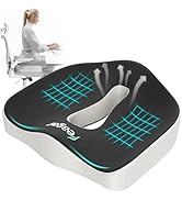 Feagar Coussin de Siège Orthopédique, Coussin de Siège Ergonomique Orthopédique pour Chaise de Bureau Coccyx...