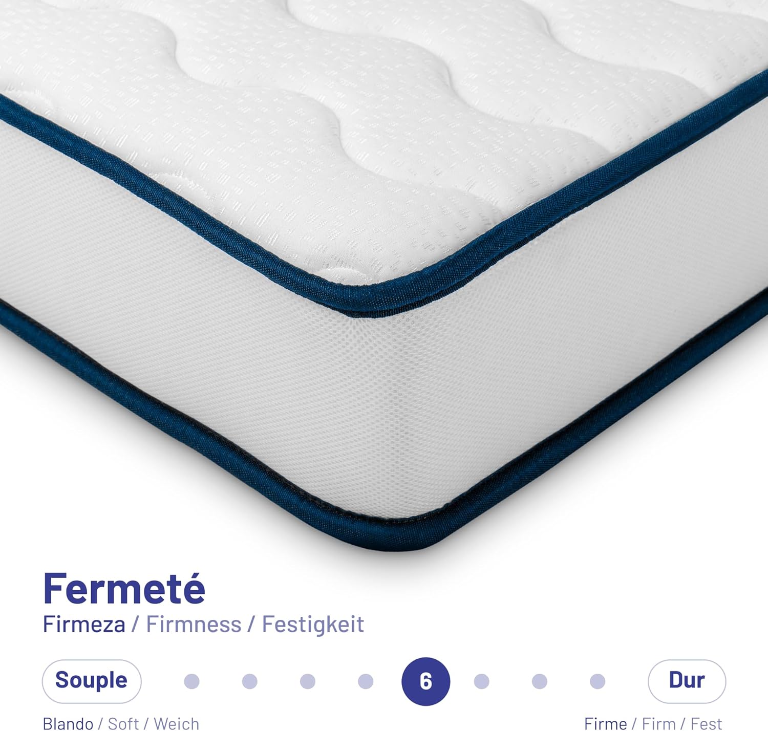 NATURALEX - Perfect Sleep - 90x190 cm - mémoire de forme, latex, 7 zones, réversible