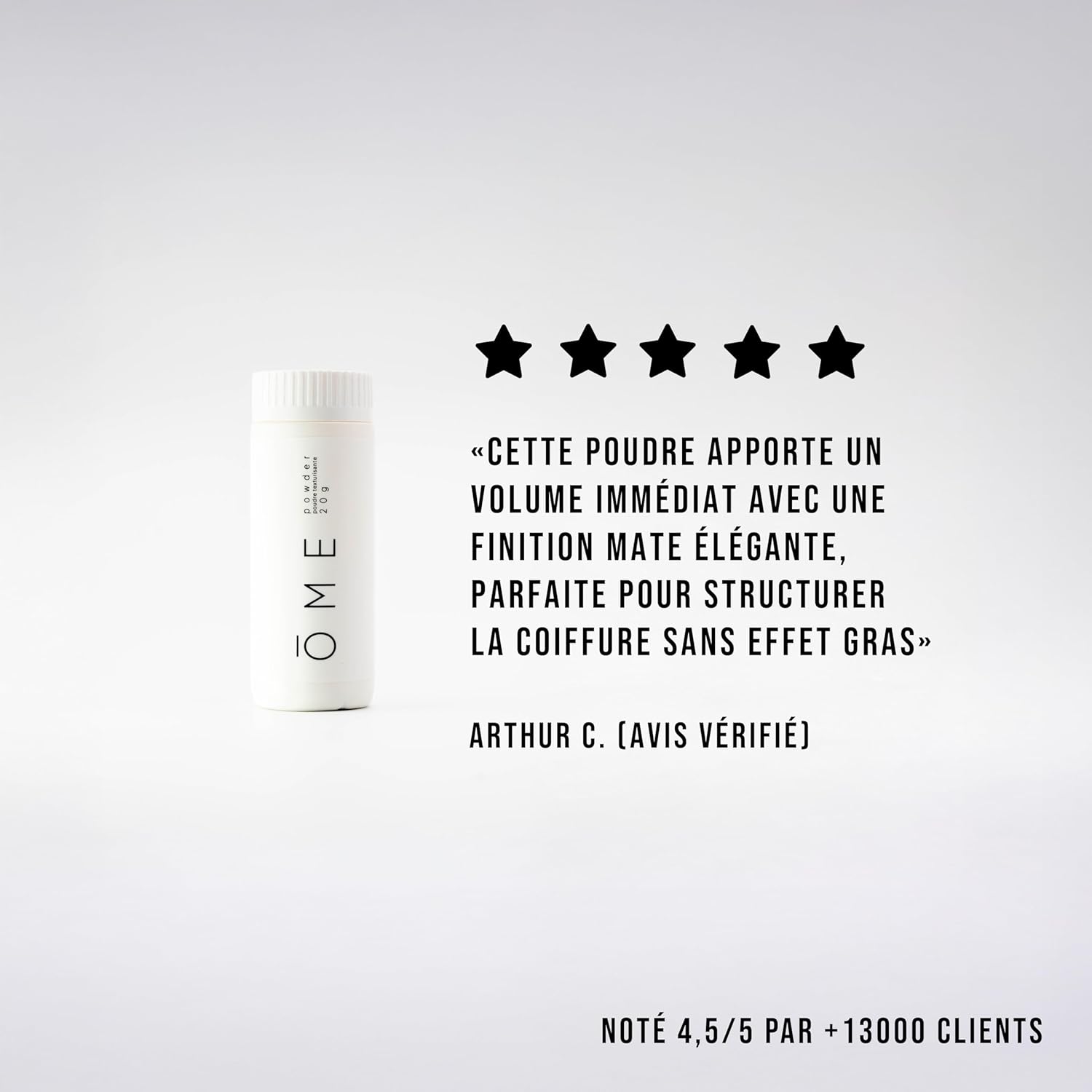 ŌME - Poudre coiffante 20g - volume, texture, fini mat, tenue légère