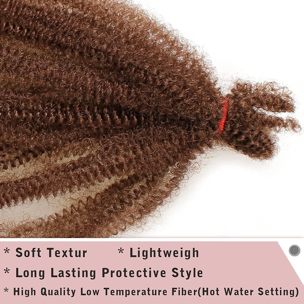 Xtrend - extensions afro pré-séparées 30,5 cm - lot de 3, souples, brunes