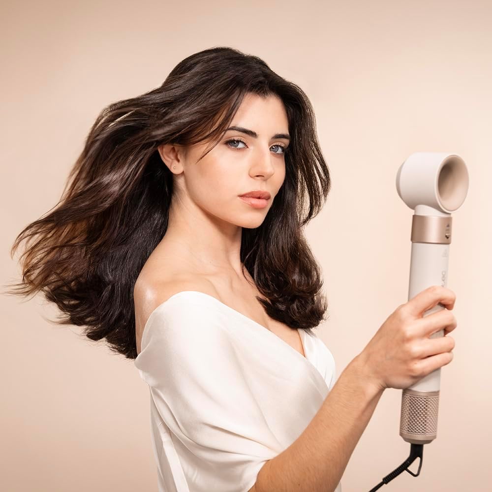 Cecotec - Brosse soufflante série AirGlam - 1400W - Coanda, 3 vitesses, 3 températures, contrôle chaleur, 110000rpm