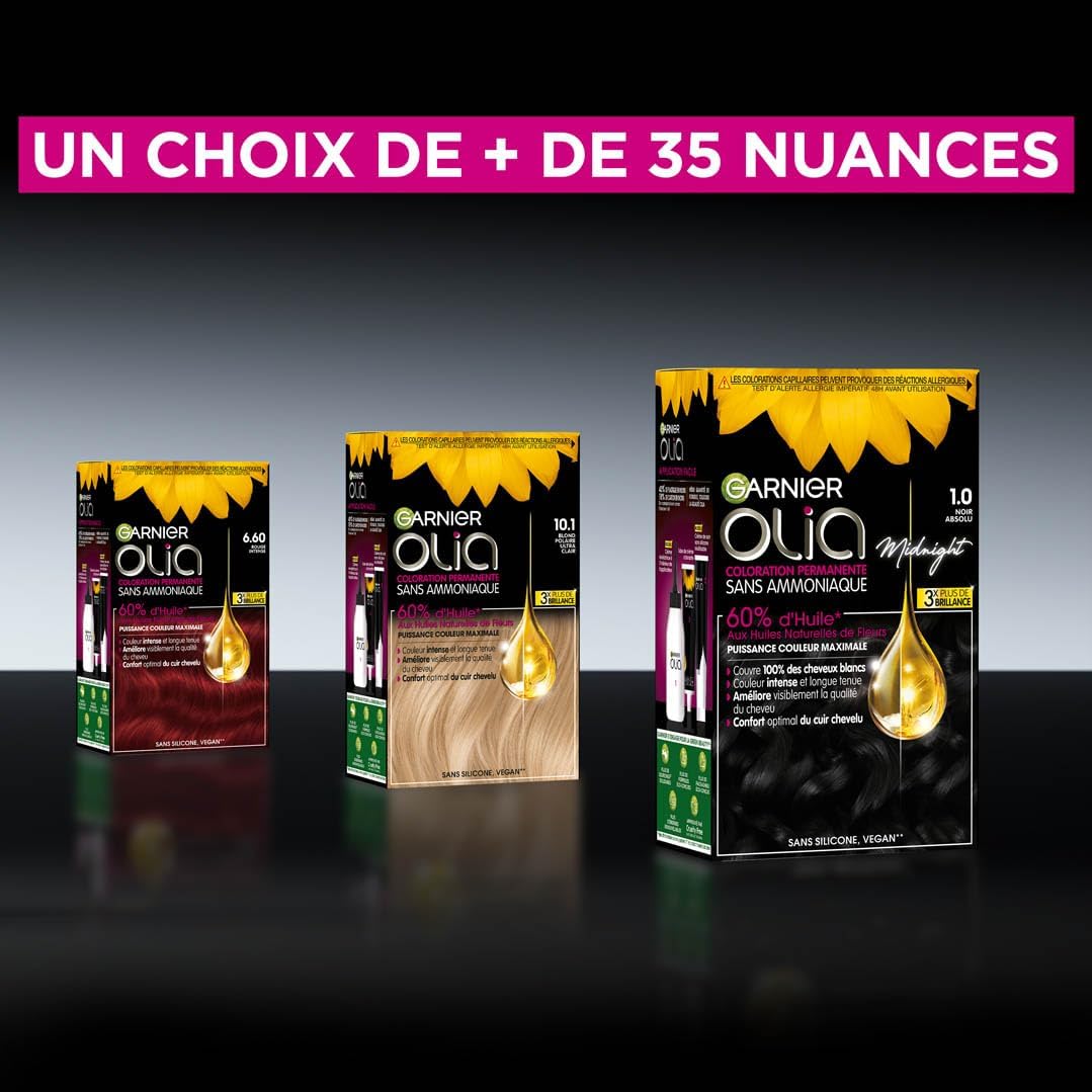Garnier - Olia coloration cheveux - sans ammoniaque - 6.66 carmin éclatant