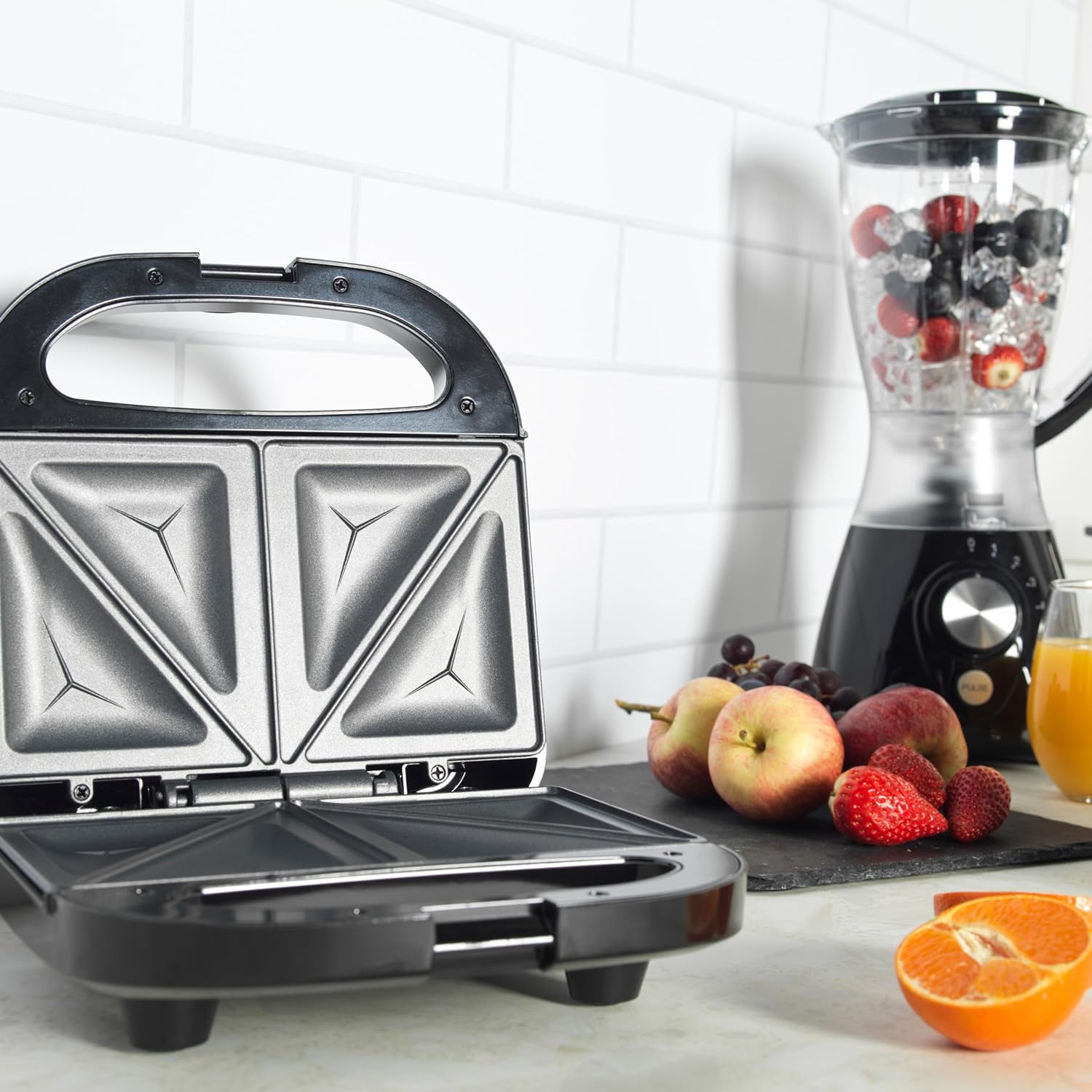 Progress - Grille-pain 2 parts - plaques antiadhésives, 750W, température auto, EK5851P