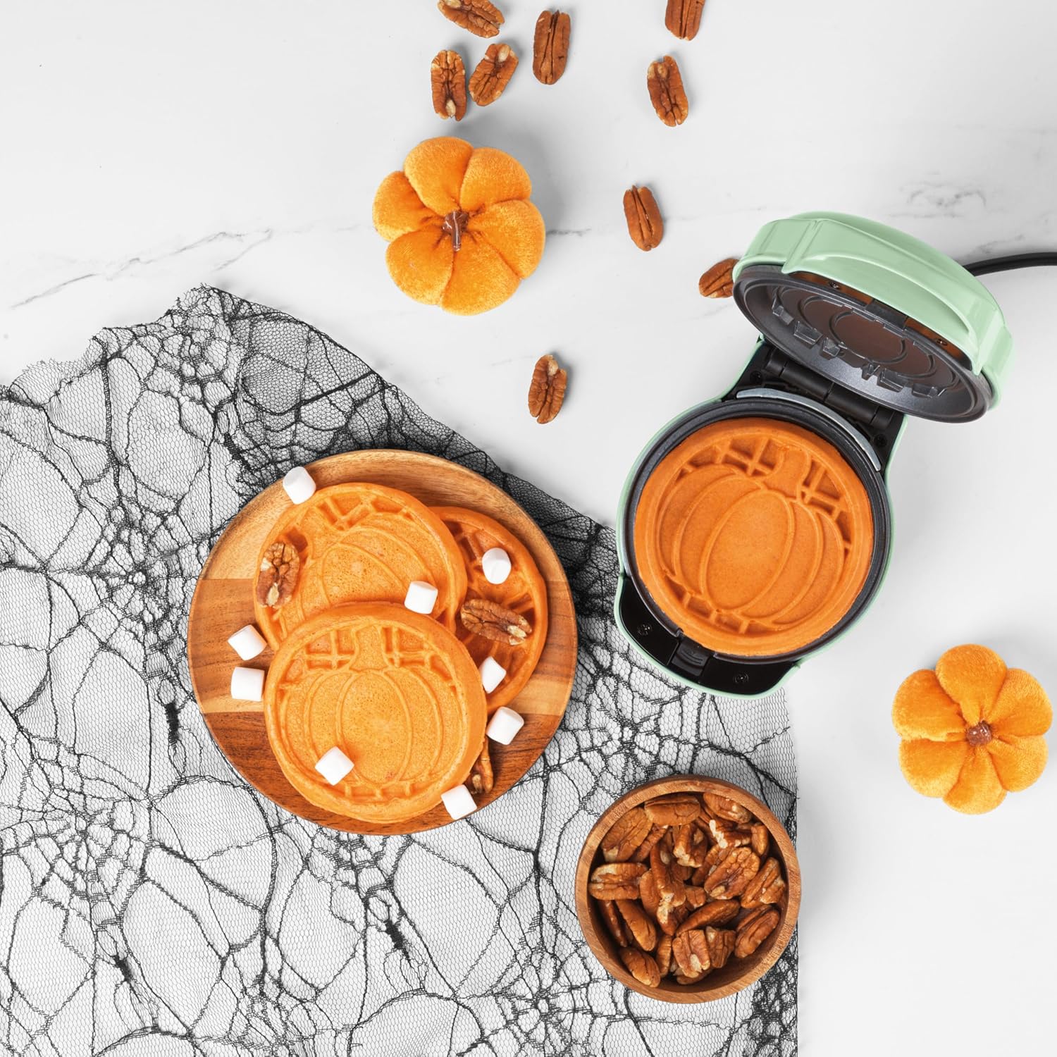 Giles & Posner - Mini gaufrier 5 en 1 - plaques amovibles, nettoyage facile, toucher froid