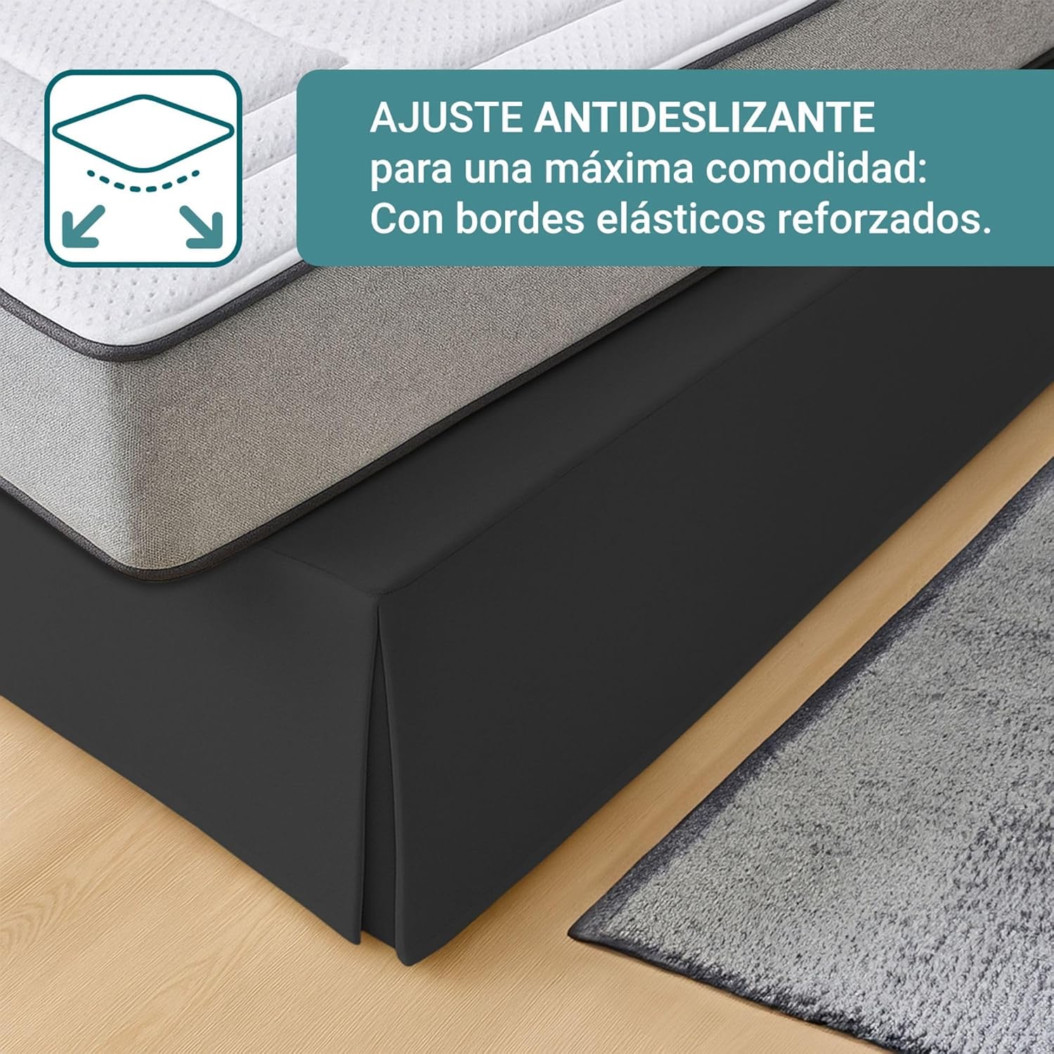 Housse de canapé - jupon, 160x190/200 cm, réglable, antidérapante