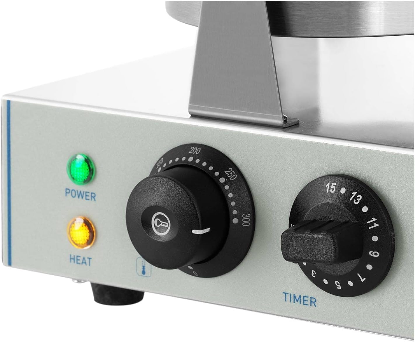 Royal Catering - gaufrier double rond - 2x1300W, minuterie, inox, RCWM-2600-R