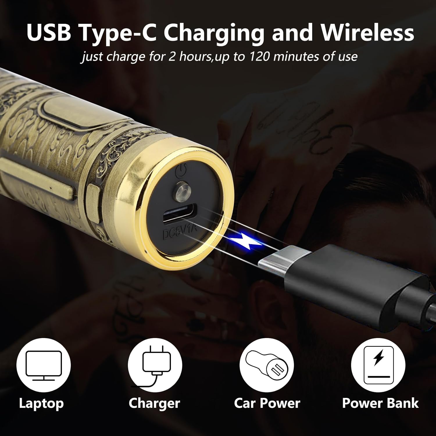 Tondeuse barbe homme - professionnelle - rechargeable, finition précise, usage domestique/salon