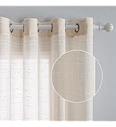 MYSKY HOME Lot de 2 rideaux à œillets pour salon et chambre à coucher Blanc