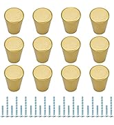 12 Pièces Boutons de Tiroir Ronds, Poignée Cuisine avec 2 Vis de Taille pour Meubles, Armoire, Co...