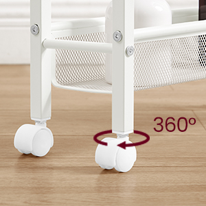 avec roues rotatives à 360 degrés. Vue rapprochée de la base montrant des roulettes à roulement souple pour faciliter la mobilité.