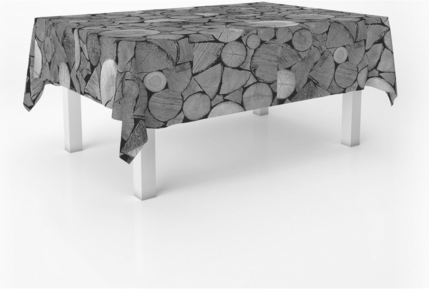 Nappe en toile cirée - rectangulaire 200x140 cm - anti-taches, imperméable, facile d'entretien, gris