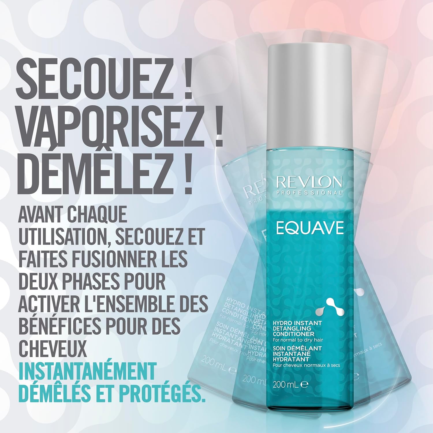 Revlon - Equave spray hydronutritif, démêlant cheveux secs, 200ml