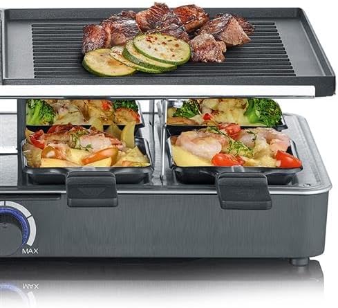 SEVERIN - Raclette 8 pers - pierre naturelle, plaque réversible, thermostat - RG 2371