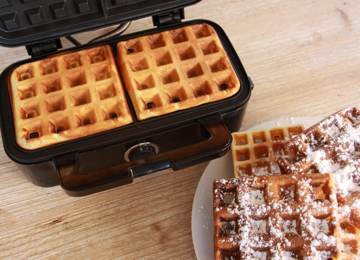 Little Balance - gaufrier/grill 2en1 inox, 1200W, plaques amovibles, 8368