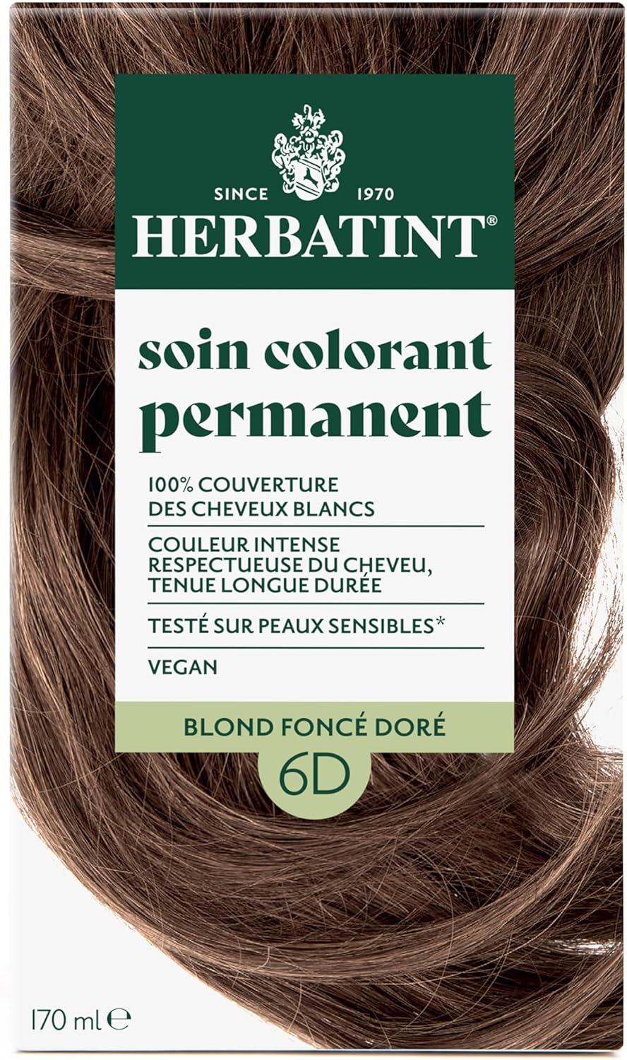 Herbatint - Soin Colorant 6D - 170ml - sans ammoniaque, couvre 100% cheveux blancs