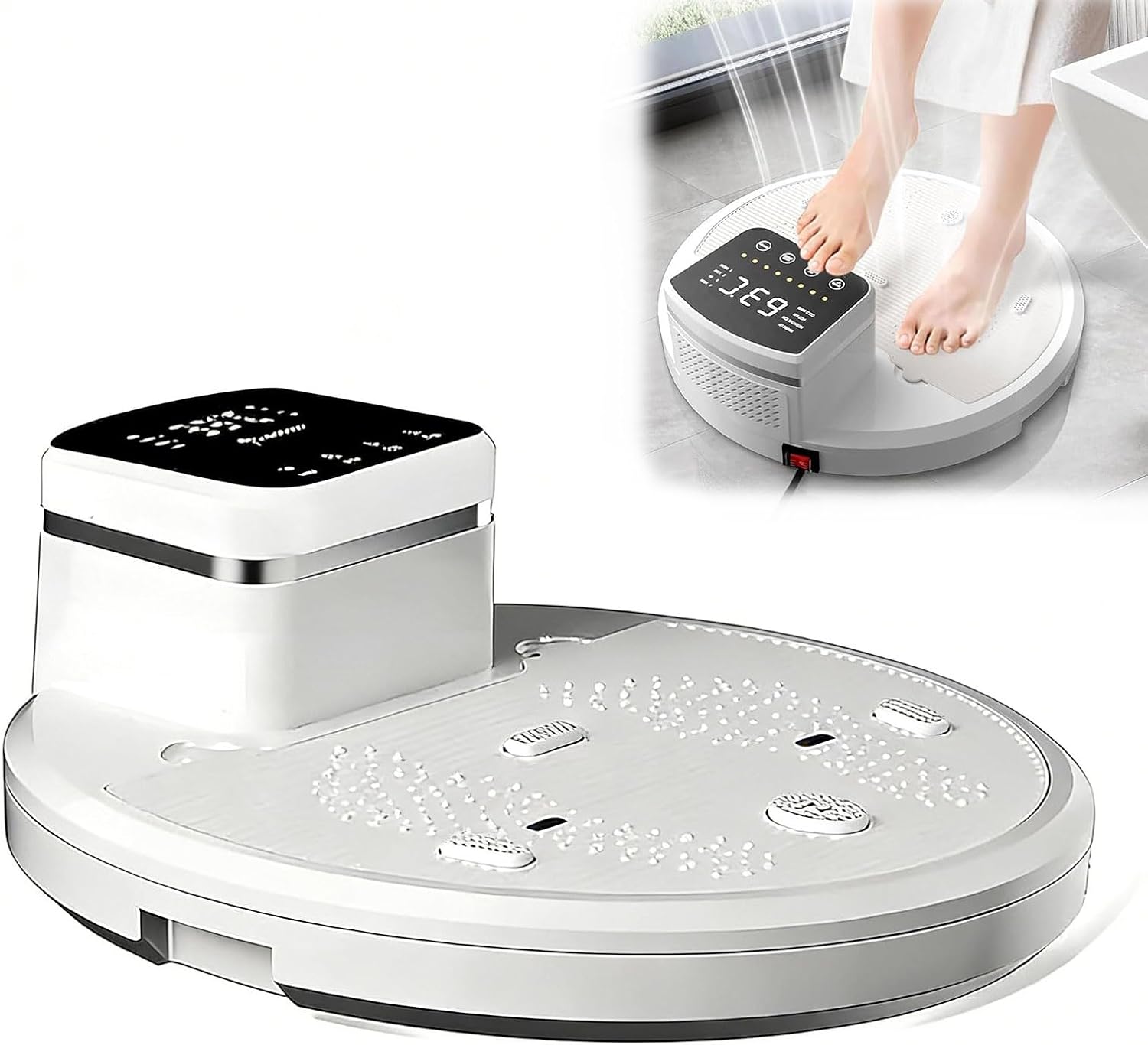 Sèche-corps 2500W, air chaud/froid, panneau LED, étanche, salle de bain