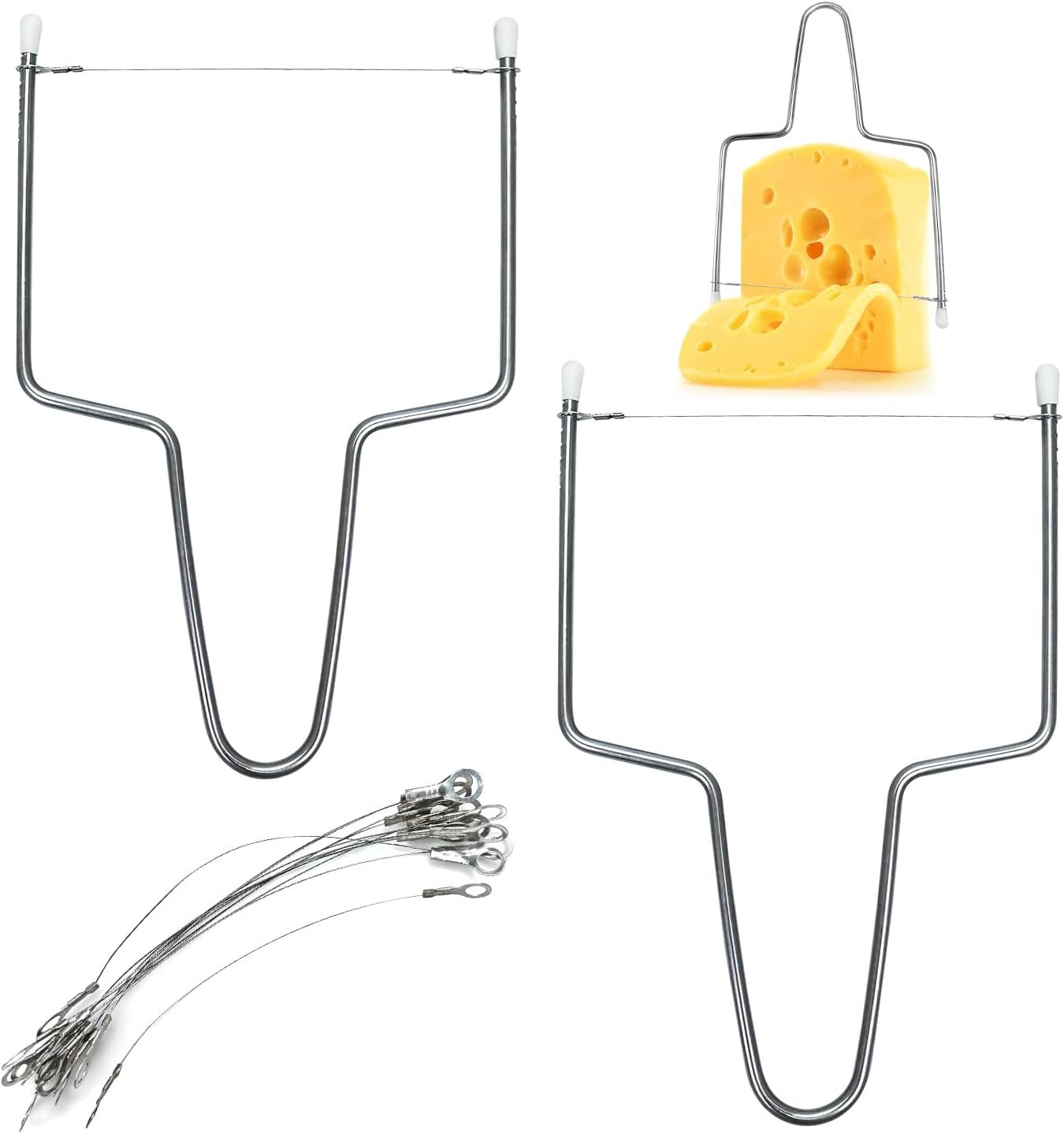 Coupe-fromages inoxydable - lot de 2 - découpe précise et durable