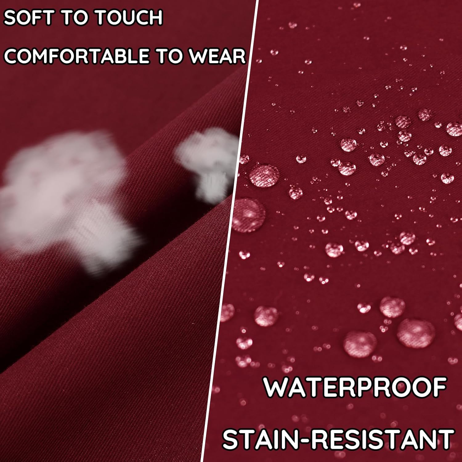 atopo - pack de 4 tabliers chef - étanches, réglables, 2 poches, pour cuisine et barbecue