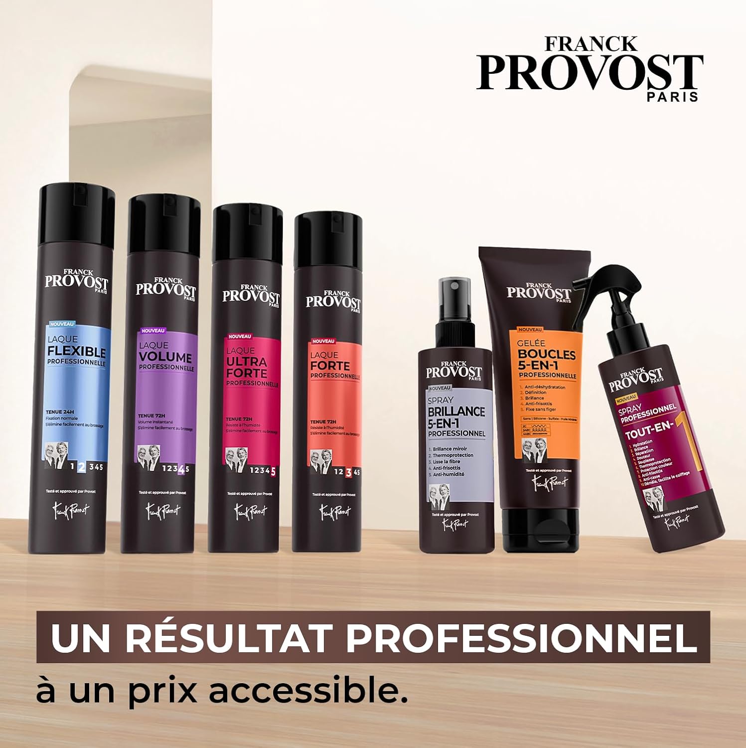 Franck Provost - Spray Tout-en-1 - 190ml - Thermoprotection, soin, hydratation, brillance