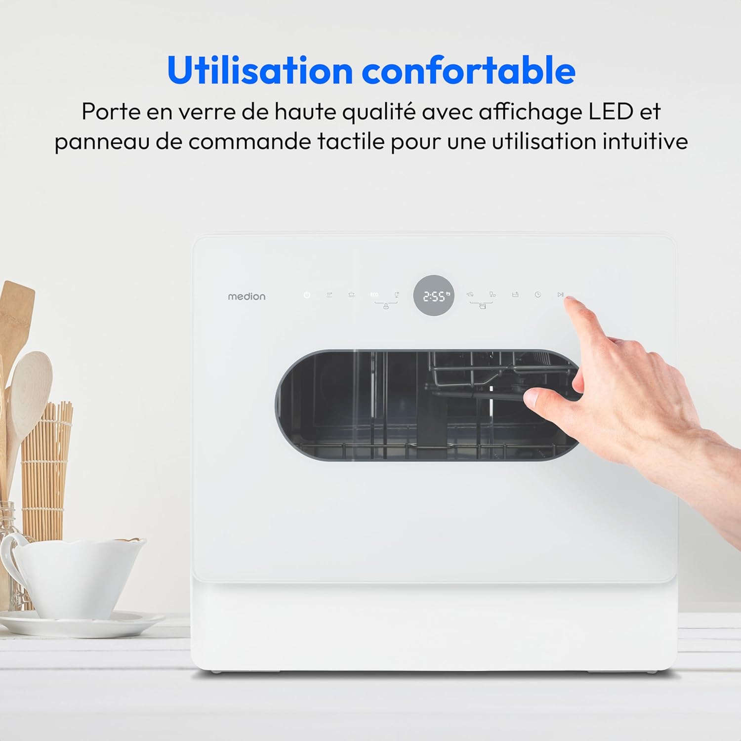 Medion - mini lave-vaisselle compact, 5 couverts, 7 programmes, DWT51