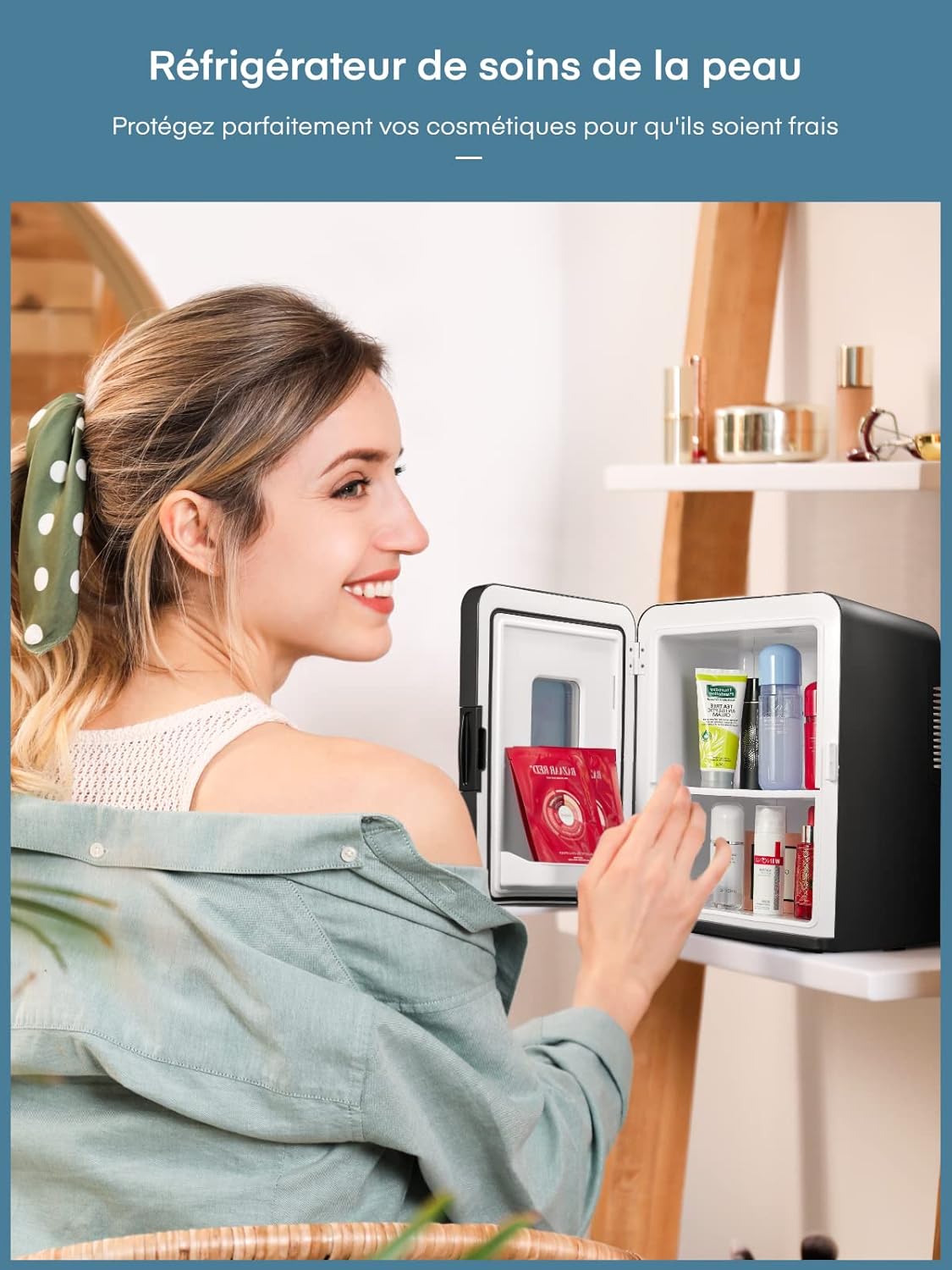 Northclan - Mini Frigo 15L - compact, silencieux, chaud/froid, 21 canettes