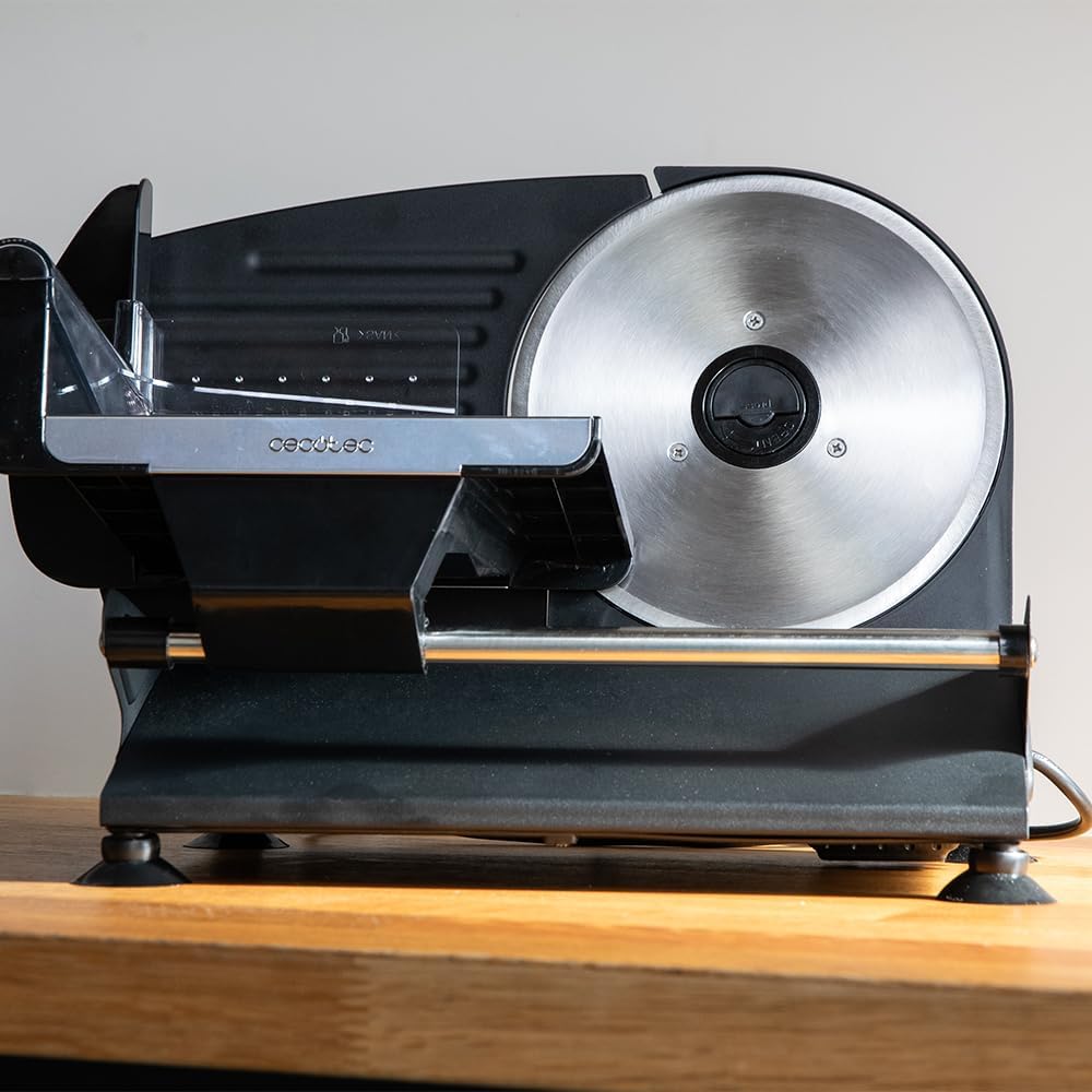 Cecotec - Rock'nCut Shuriken Steel - 190 mm - Trancheuse inox 200 W, épaisseur réglable 0-15 mm