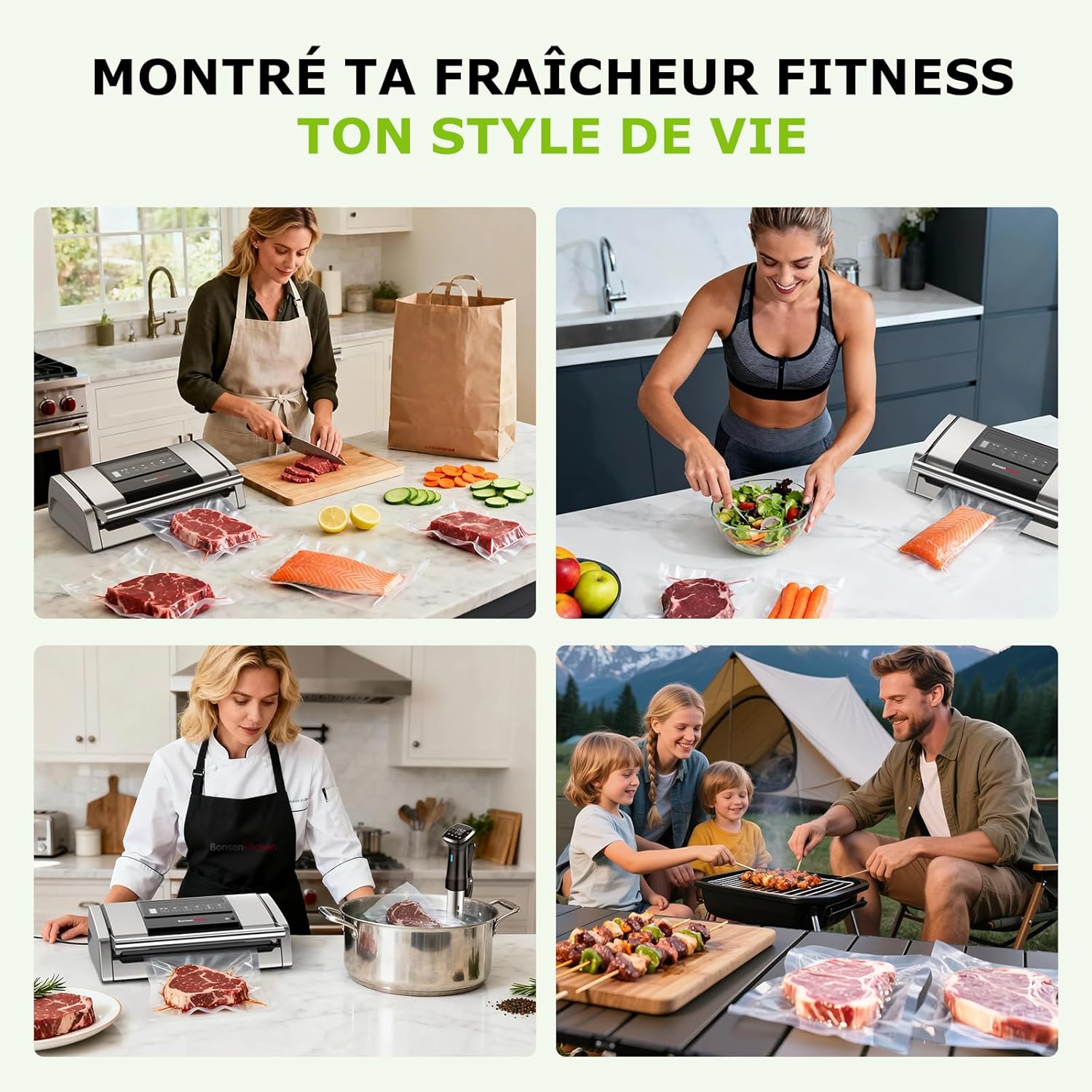 Bonsenkitchen - VS5100 - soude-sac 15L/min, coupe-sac, clip intégré