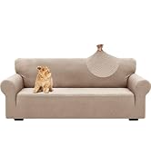 YSTELLAA Housse De Canapé 3 Places avec Accoudoirs, Universelle Housse Canapé Extensible, Protect...