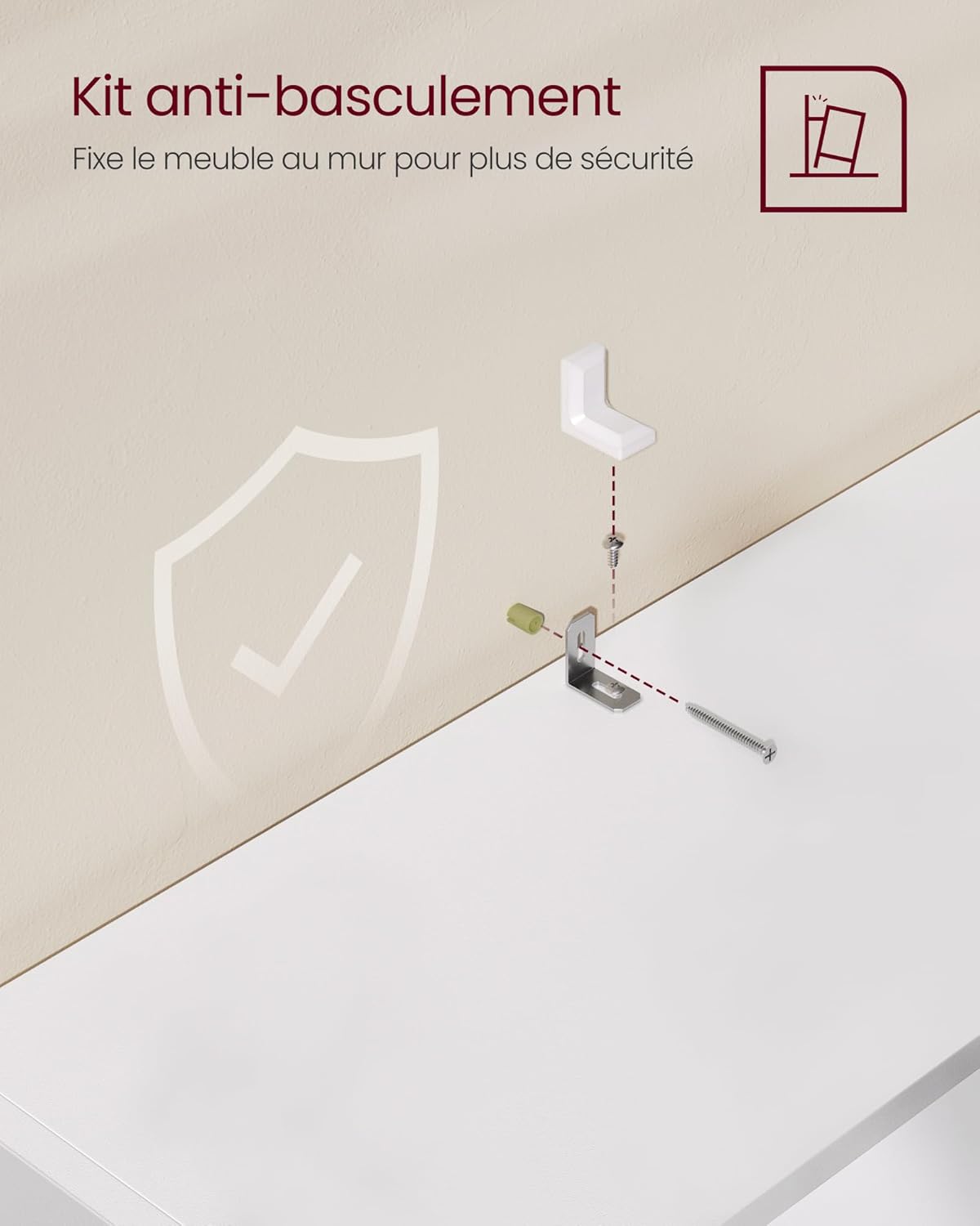 VASAGLE - bibliothèque 6 niveaux - 24x60x160,7 cm - blanc, ouverte, LBC166T14