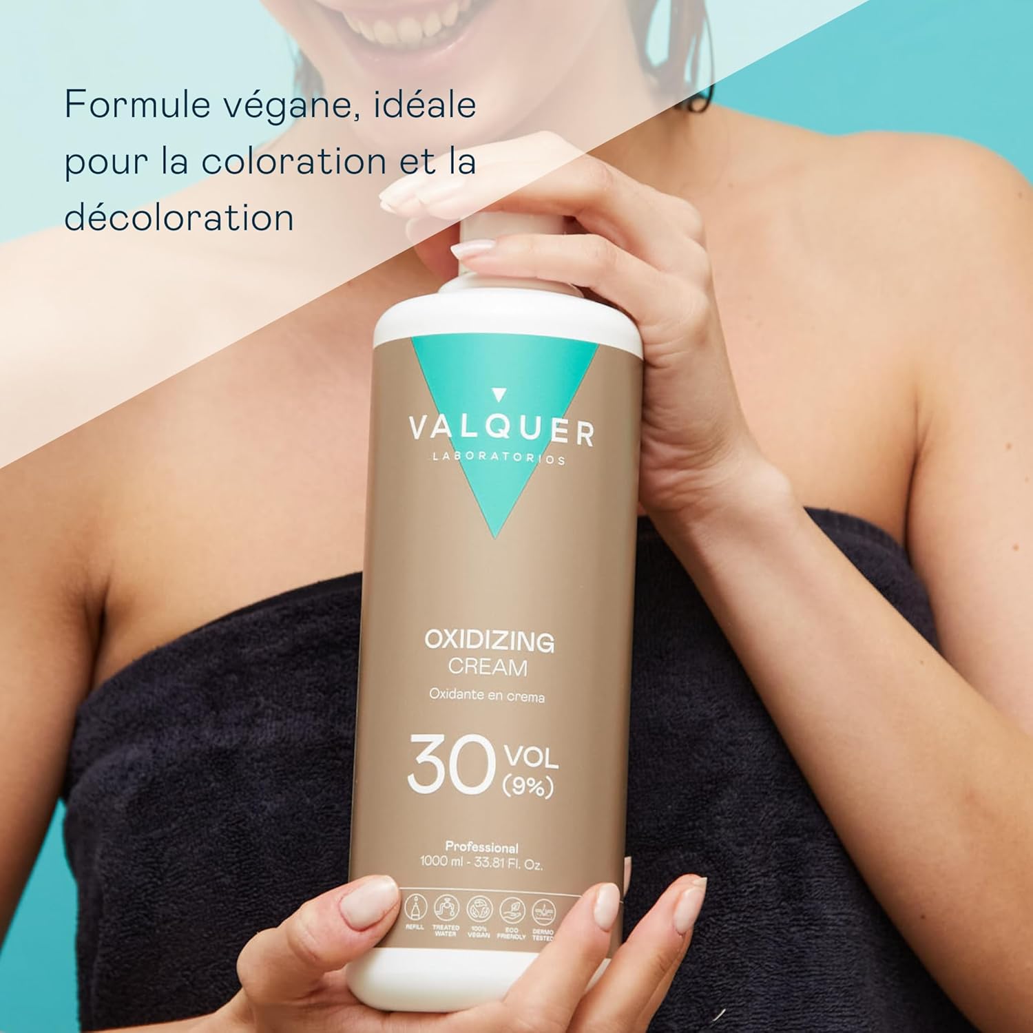 Valquer - Crème oxydante capillaire 1L - vegan, 30 volumes, 9%