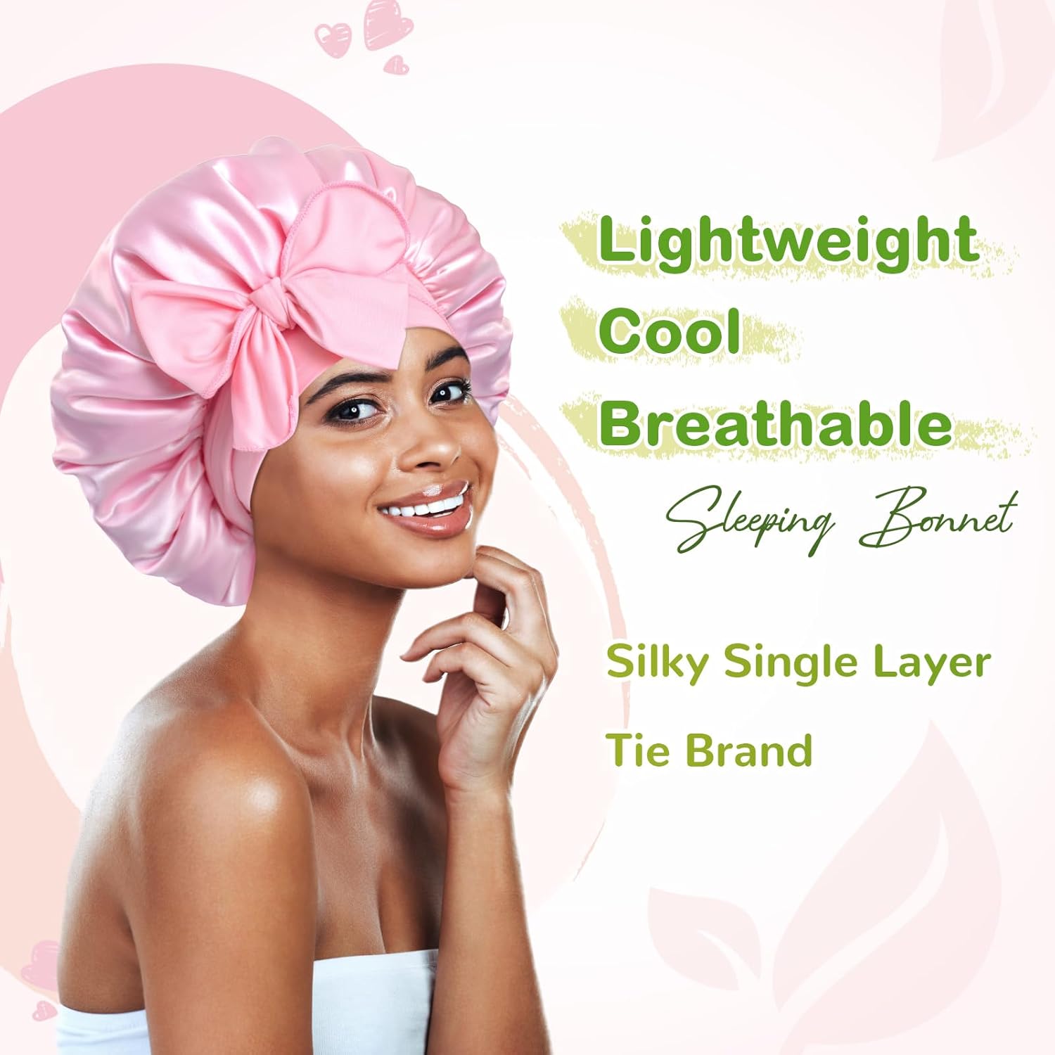 BONNET QUEEN - Bonnet Satin Cheveux Nuit - moyen - ajustable, double couleur, elastique, cheveux bouclés