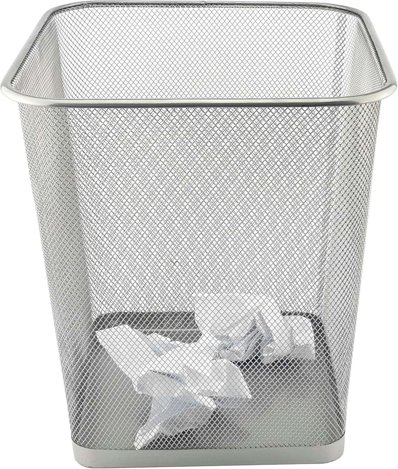 D.RECT - Corbeille bureau 18L métal maille - argent, design élégant