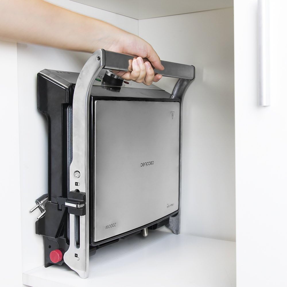 Cecotec - Rock’nGrill Pro - 34x23cm - plaques réversibles amovibles, inox