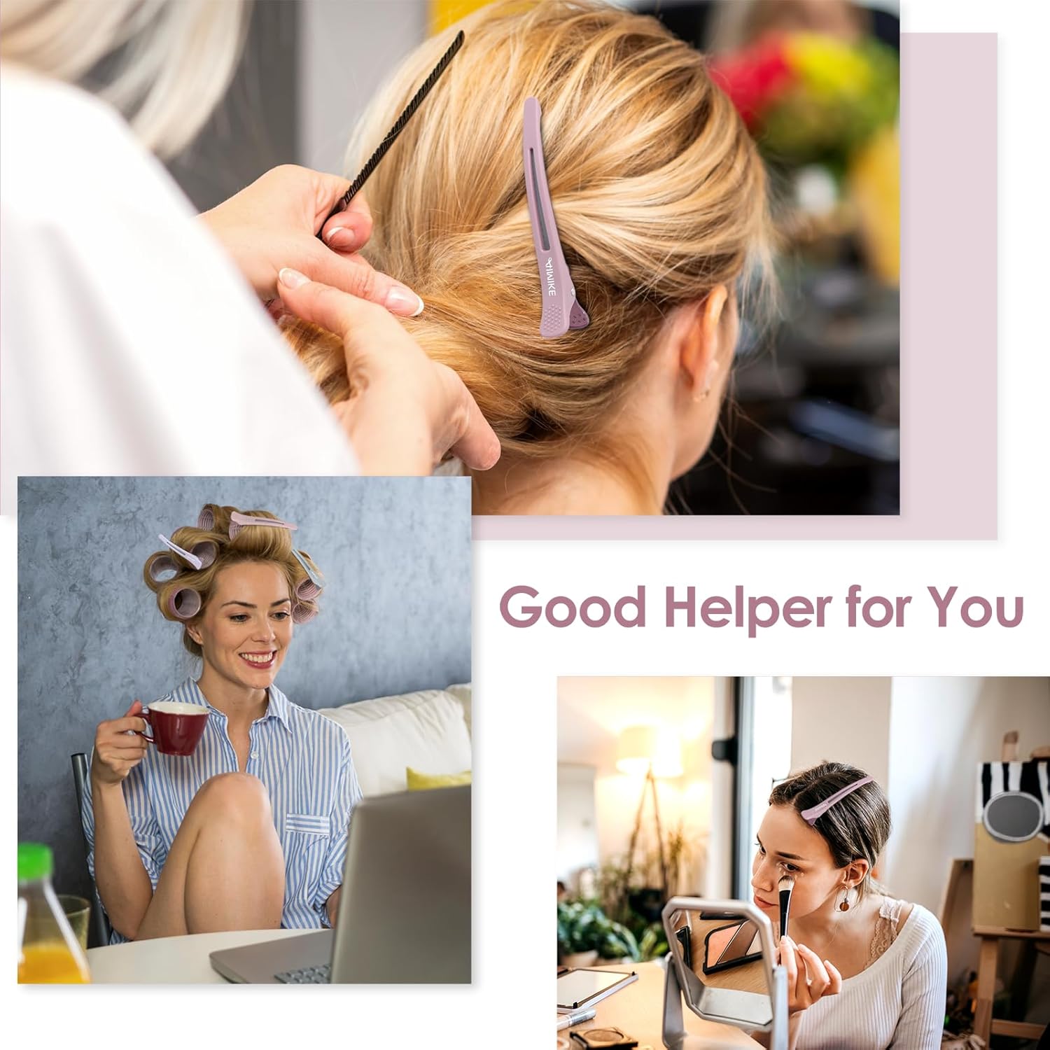 AIMIKE - pince cheveux Morandi - lot de 12 - antidérapantes, sans trace