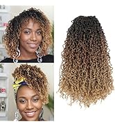 MLETULIPS Yanky Twist Crochet Braids Passion Twist Pre-twisted Fluffy Spring Mini Twist Short Che...
