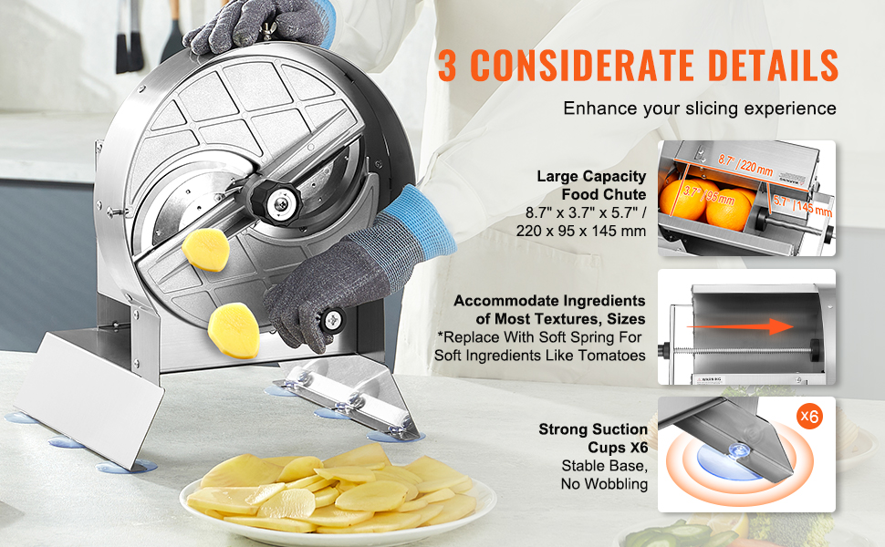  Machine à Trancher les Aliments Inox