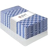 Glart Lot de 10 serviettes en coton Motif baie Bleu Taille unique