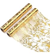 Images séquentielles montrant des éléments décoratifs ou des garnitures métalliques dorés créant un motif artistique avec des effets de particules d'or dispersées.