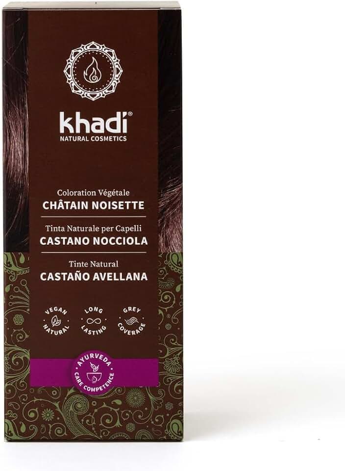 Khadi - coloration végétale châtain noisette - 100g - naturel, brillance