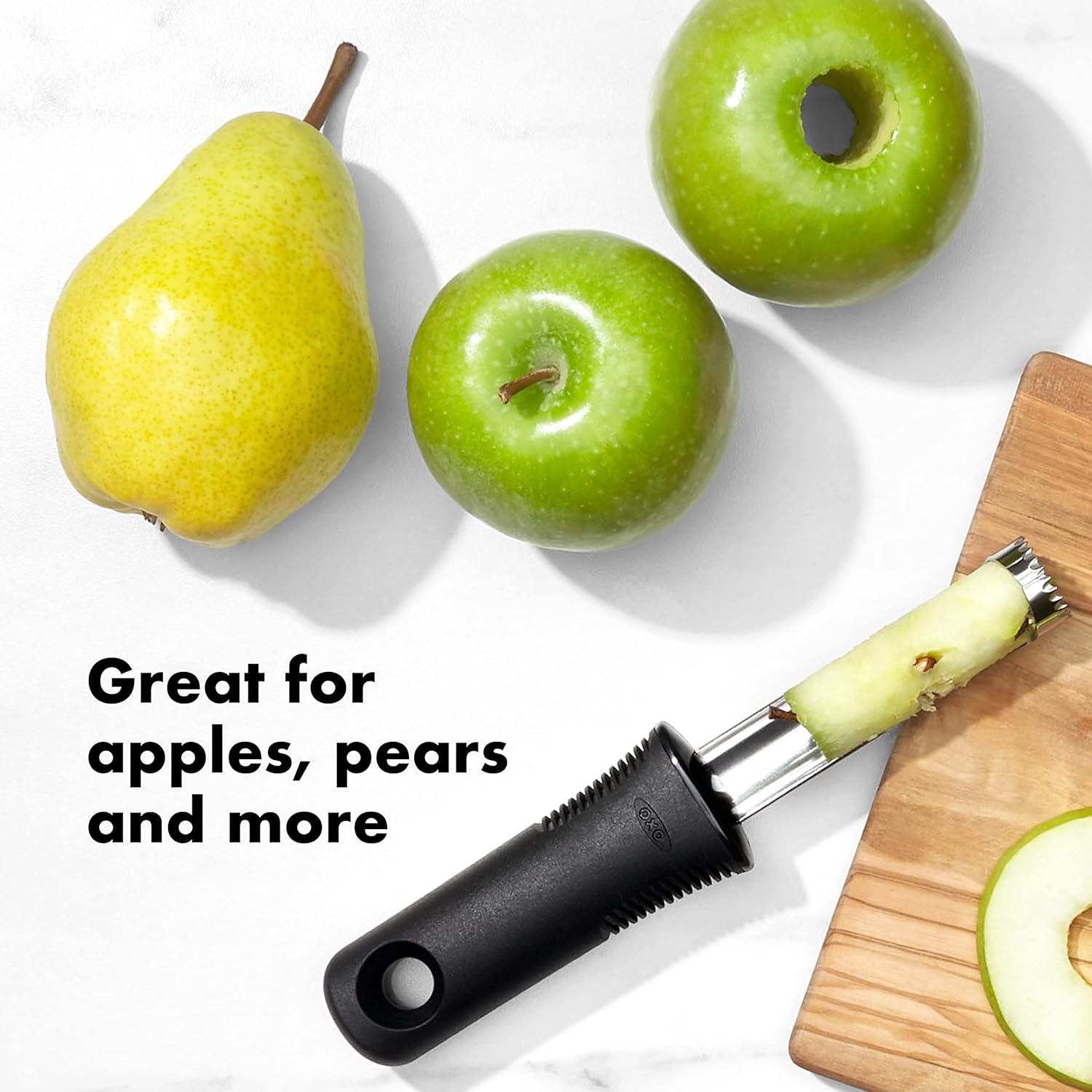 OXO - Good Grips - vide-pomme inox - poignée ergonomique, noir