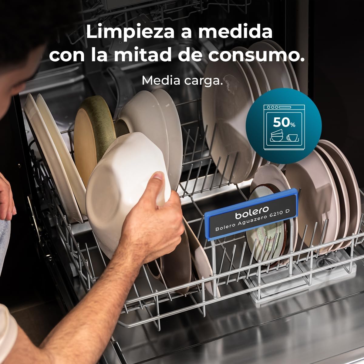 Cecotec - Bolero Aguazero 6210 - 60cm - 15 couverts, écran XXL, Sécurité enfants, Dry+, Classe D - 6210