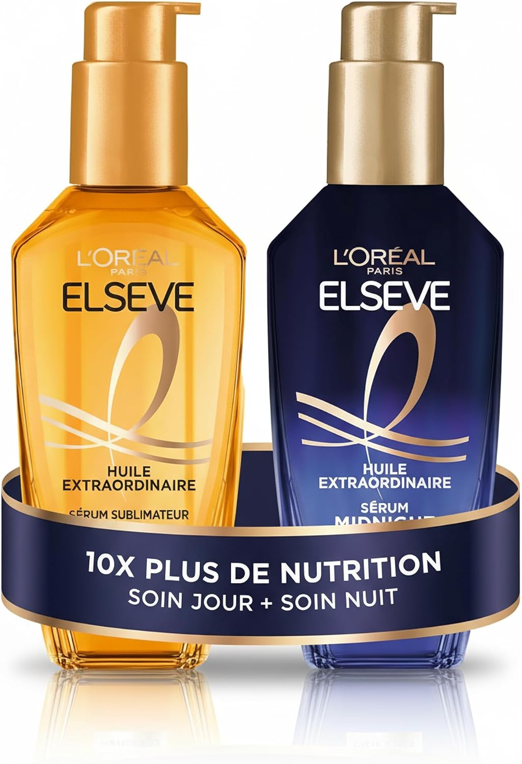 L'Oréal Paris - Elseve Huile Extraordinaire - Routine Nutrition - soin jour et nuit, cheveux secs