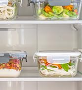 Igluu Meal Prep Lot de 3 récipients ronds empilables en verre pour le stockage des aliments, congélateur...