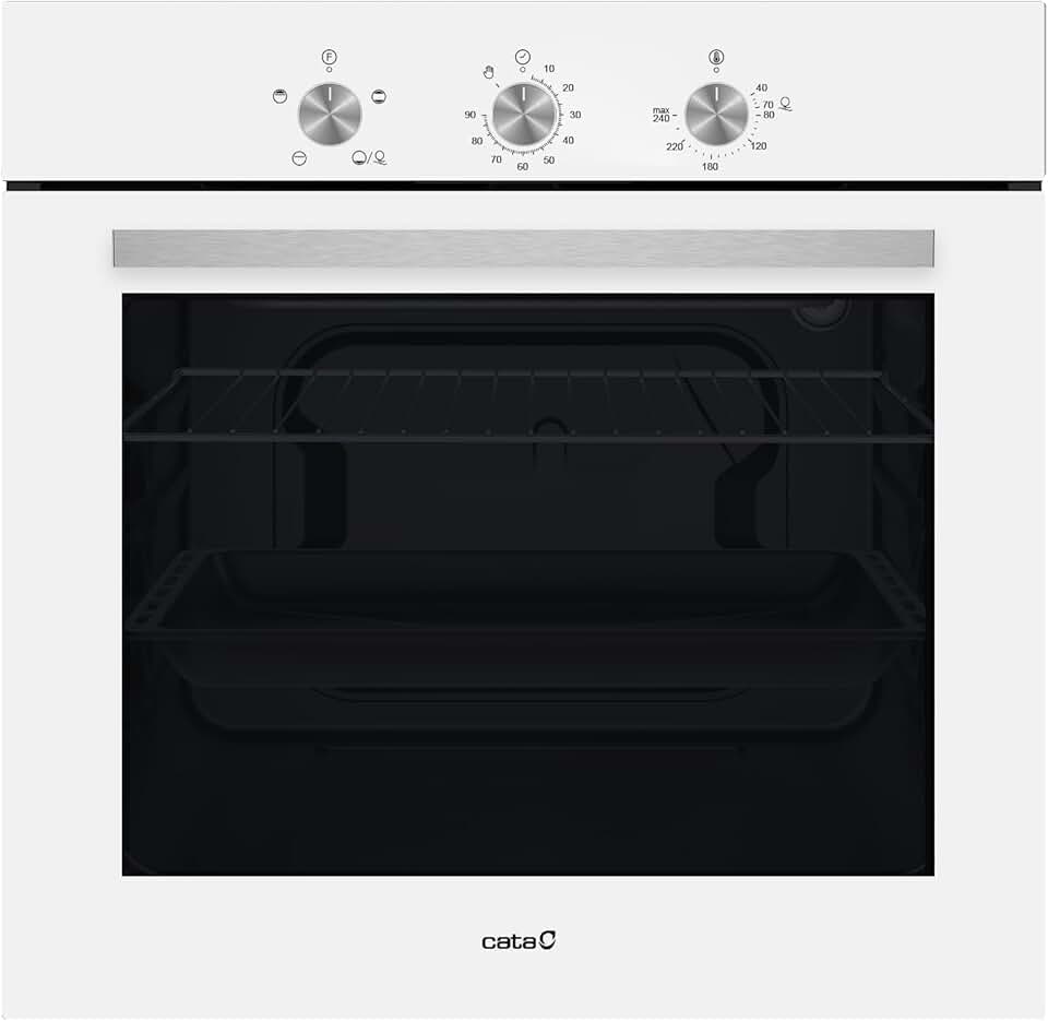 Cata - Four statique série SES - 60cm - 66L, 4 fonctions, blanc - SES6204WH