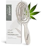 AIMIKE HEMP-RELAX Brosse a Cheveux, Brosse Cheveux Démêlant en Douceur, Ne Tire Pas, Brosses Brus...