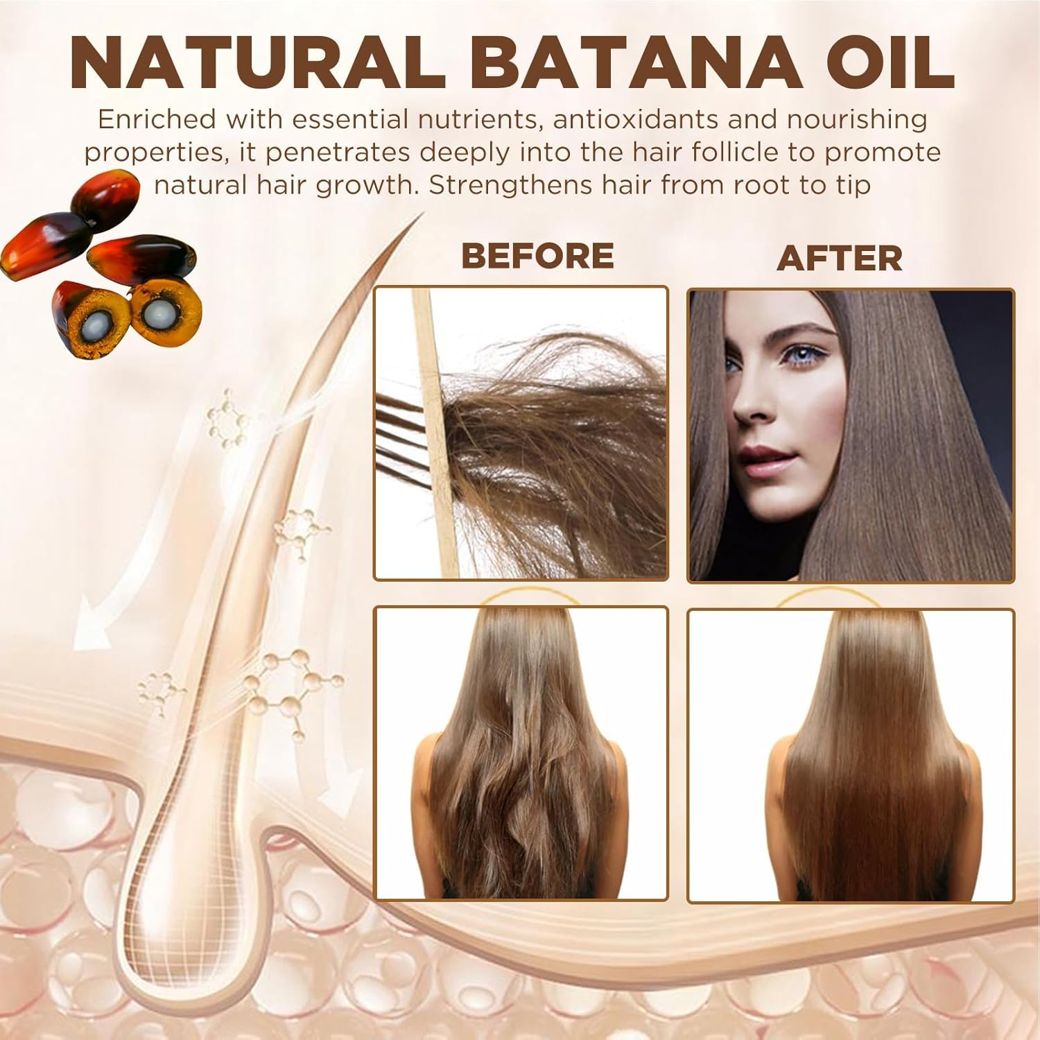 Huile capillaire - traitement croissance cheveux - soin nourrissant