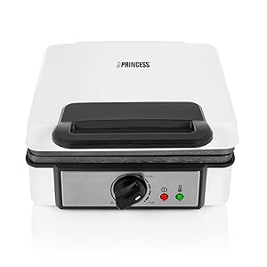 Gaufrier belge Princess 132397 fermé avec voyants allumés